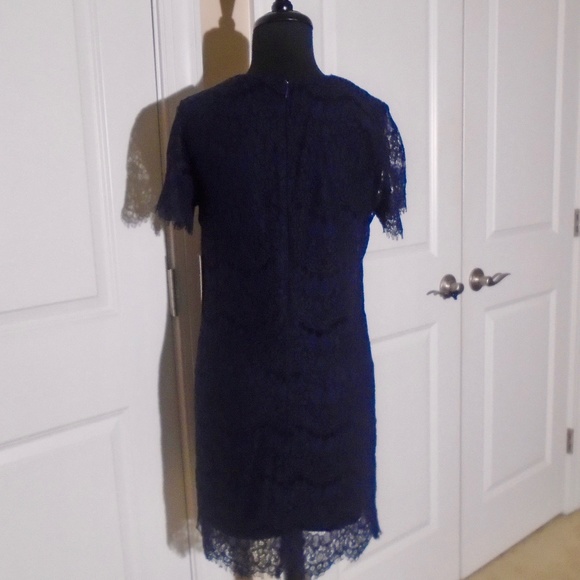 LULUS NWT 'Take Me to Brunch' Navy Lace Shift Dress - Picture 6 of 9